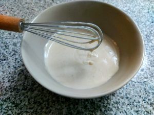 preparación de salsa blanca